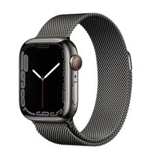 ساعت هوشمند اپل واچ سری 7 استیل خاکستری 41 میلیمتری با بند Graphite Milanese Loop 